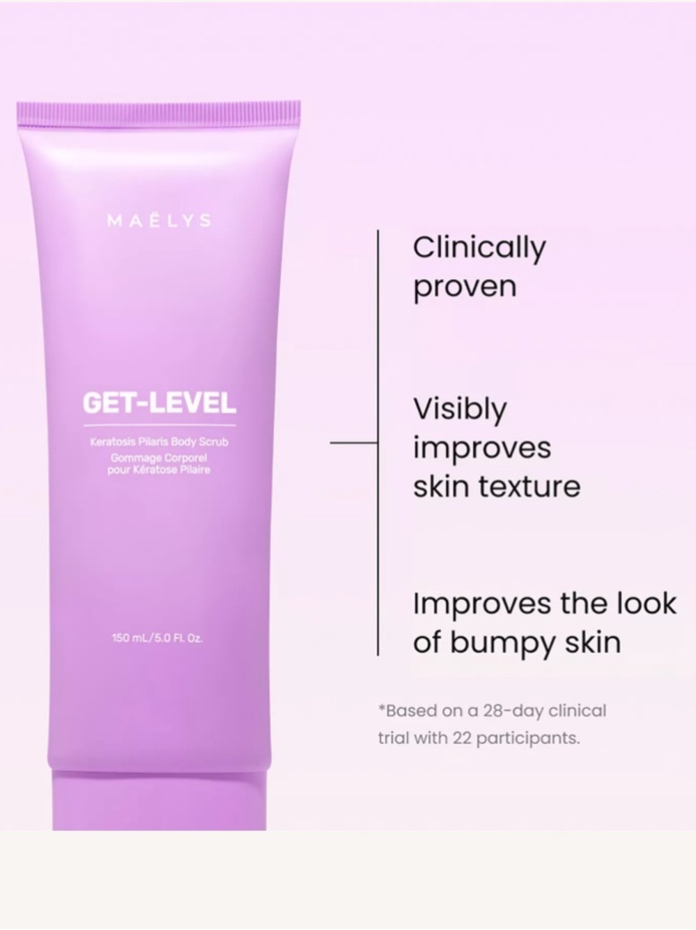 Brand New Sealed- MAËLYS GET-LEVEL Keratosis Pilaris Body Scrub